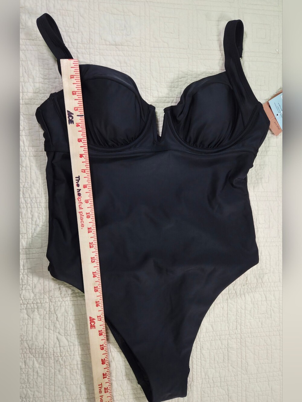 Shade & Shore Black Underwire One-Piece Swimsuit - Picture 2 of 10